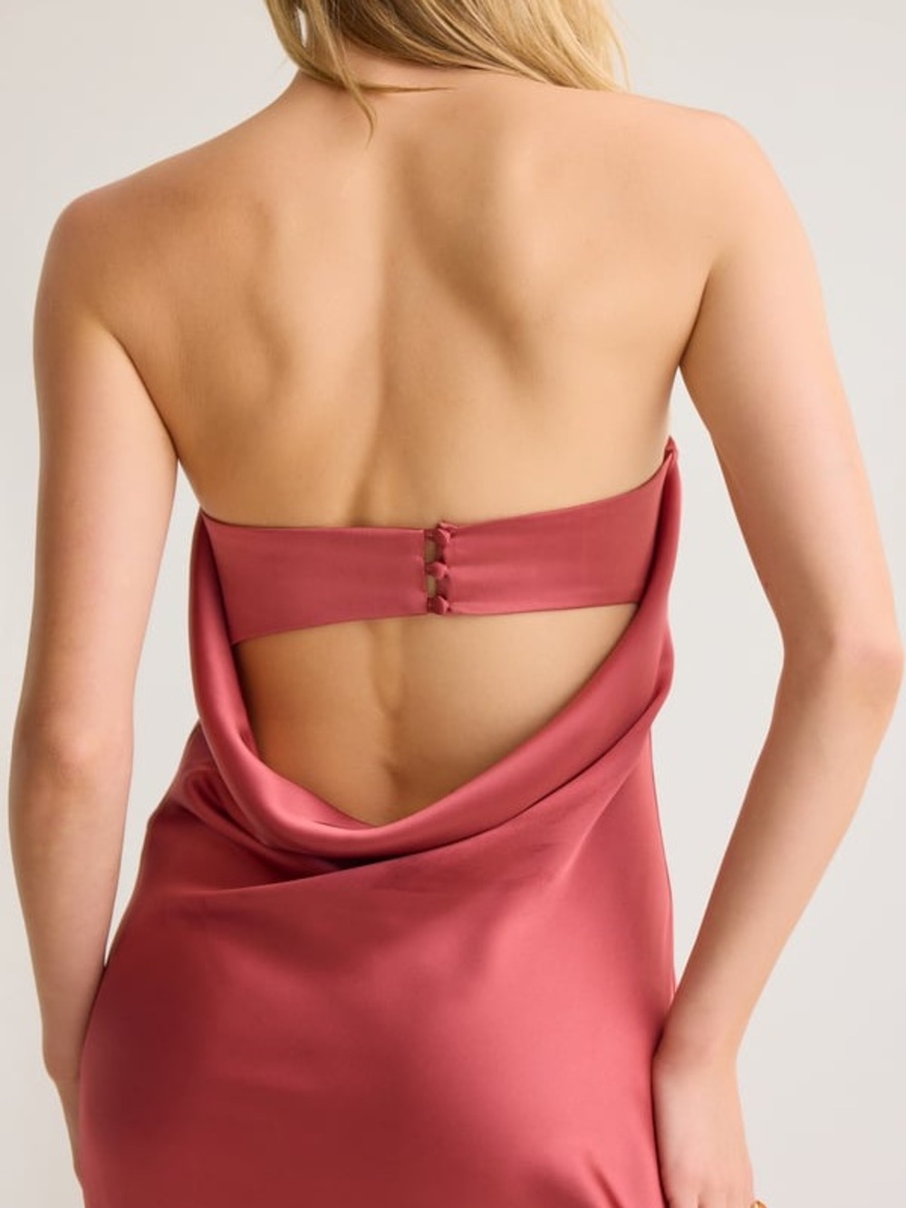 Altar’d State Ren Satin Maxi Dress Sienna Rust Dress Medium - Picture 3 of 14